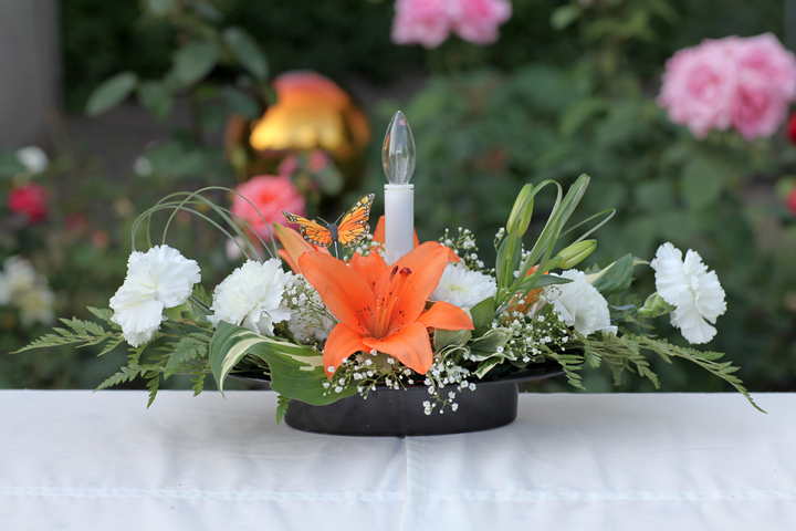 Lily and Carnation Centrepiece