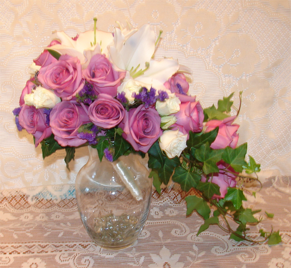 Sideview of bouquet