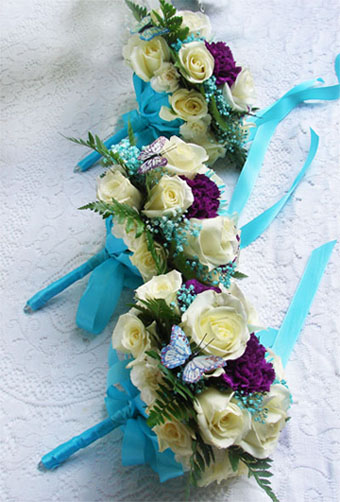 Set of bridal bouquets