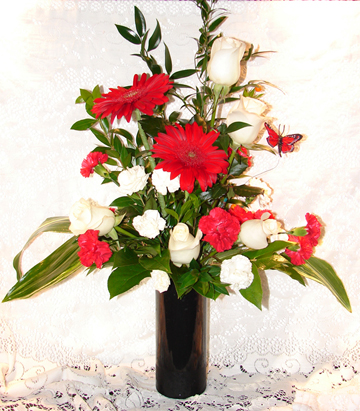 Red and White arrangement